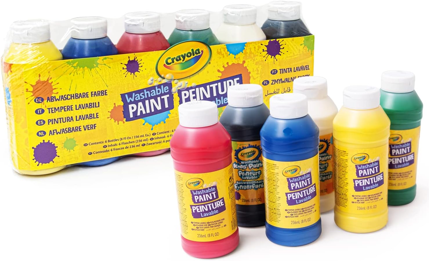 3926 Washable Ready-mix Paint Pack of 6 Bottles