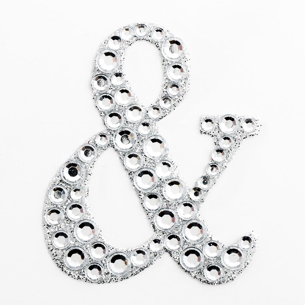 Italian Options & 5Cm Diamante Self Adhesive Glitter Sticker Letter