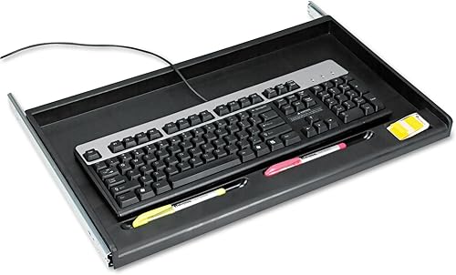 Alera Plus Innovera 53010 - Cajón estándar para teclado debajo del escritorio, 24-14 de ancho x 15-13 de profundidad, color negro