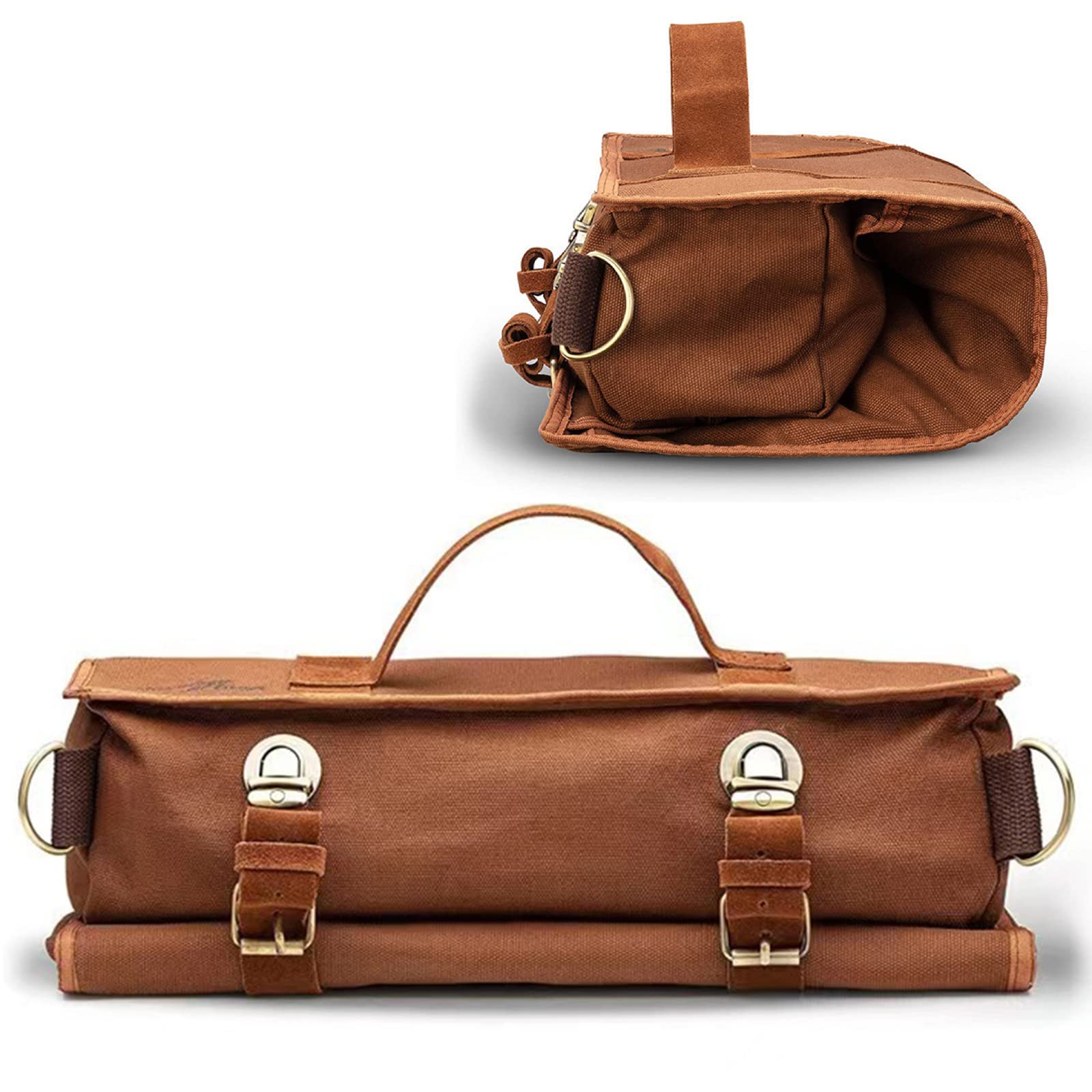 Borsa Barman Professionale, Borsa da Bar Portatile, Barman Borsa Arrotolabile con Tracolla Perfetta per la Protezione del Cocktail Set (Solo Borsa)