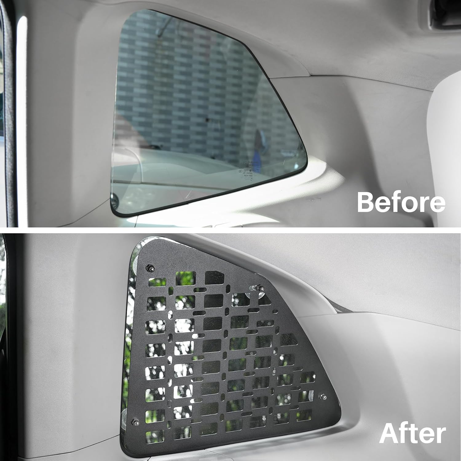 Rear Window MOLLE Panel, Tactical Modular Storage Panel for MOLLE Accessories, Window Organizer for Tactical Pouch Car Accessories Fits Subaru Forester 2019–2023, 2-Piece