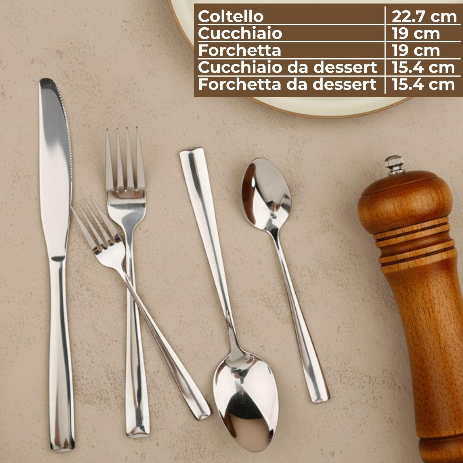 Set posate 6 persone (30 pezzi) con portaposate da cassetto espandibile. Set posate acciaio inox con porta posate cucina cassetto incluso. Set forchette cucchiai e coltelli (60 pezzi)