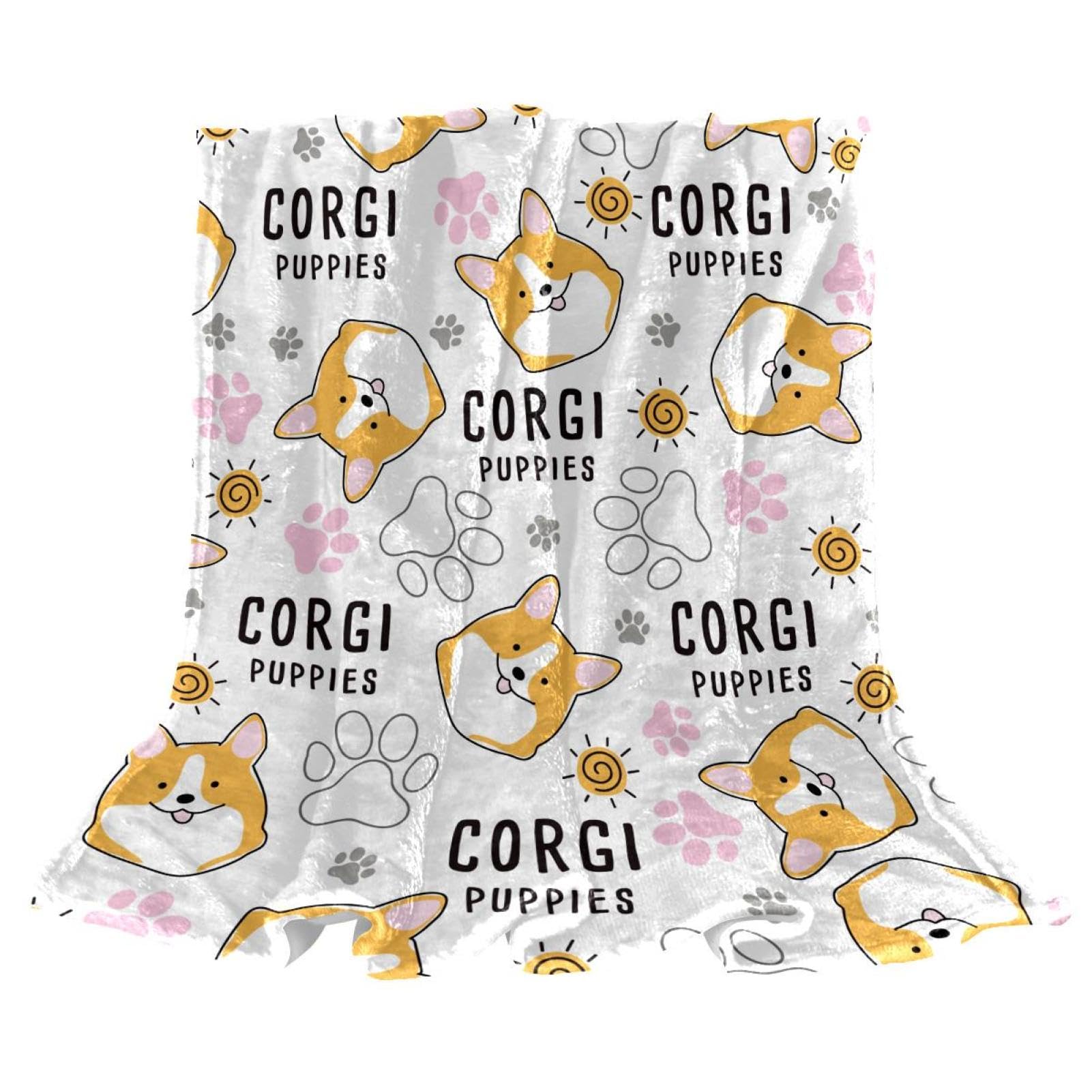 Couverture polaire corgi mignon - Douceur et réconfort pour votre lit et canapé