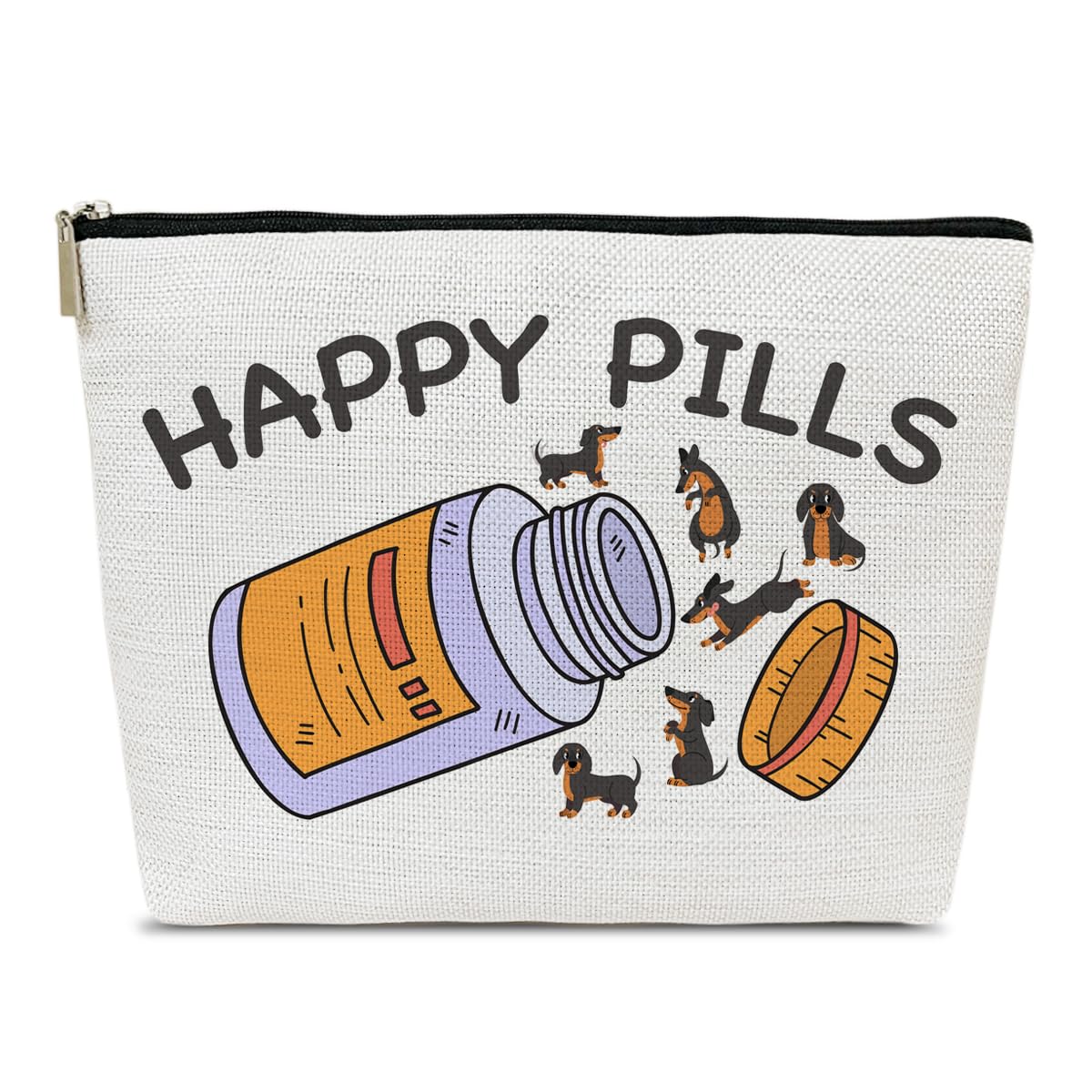 Funny Dachshund Makeup Bag, Dachshund Gifts for Dog Lovers, Dachshund Gifts for Women, Cute Dachshund Puppy Travel Toiletry Bag, Birthday Graduation