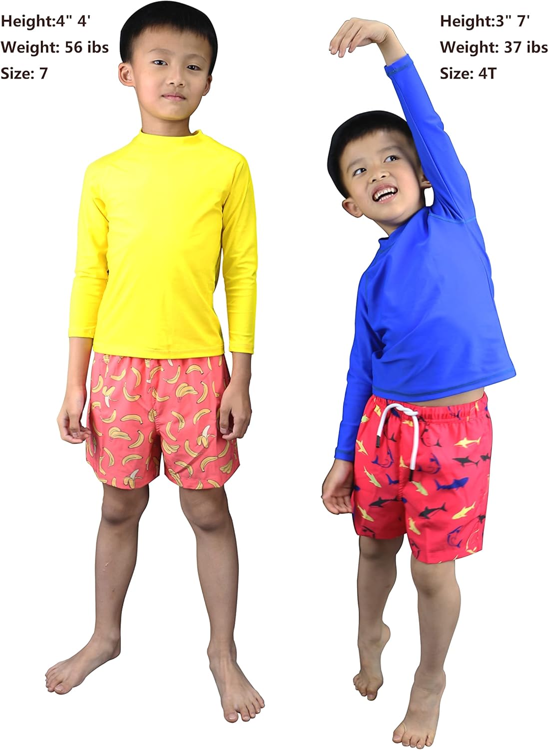 MILANKERR Toddler Boys Rash Guard Sets,Swim Trunks with Compression Liner UPF50+ - Image 2