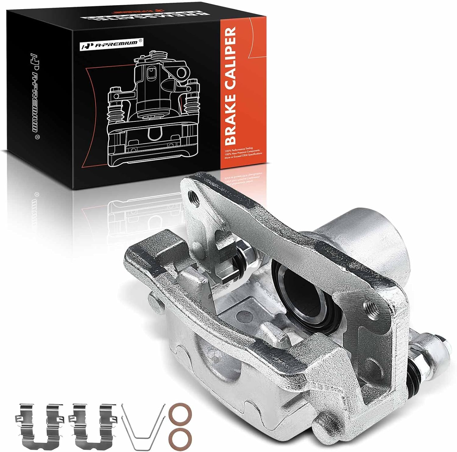 A-Premium Disc Brake Caliper Assembly with Bracket Compatible with Select Kia Models - Sedona 2015 2016 2017 2018 2019 2020 2021 V6 3.3L - Rear Left Driver Side