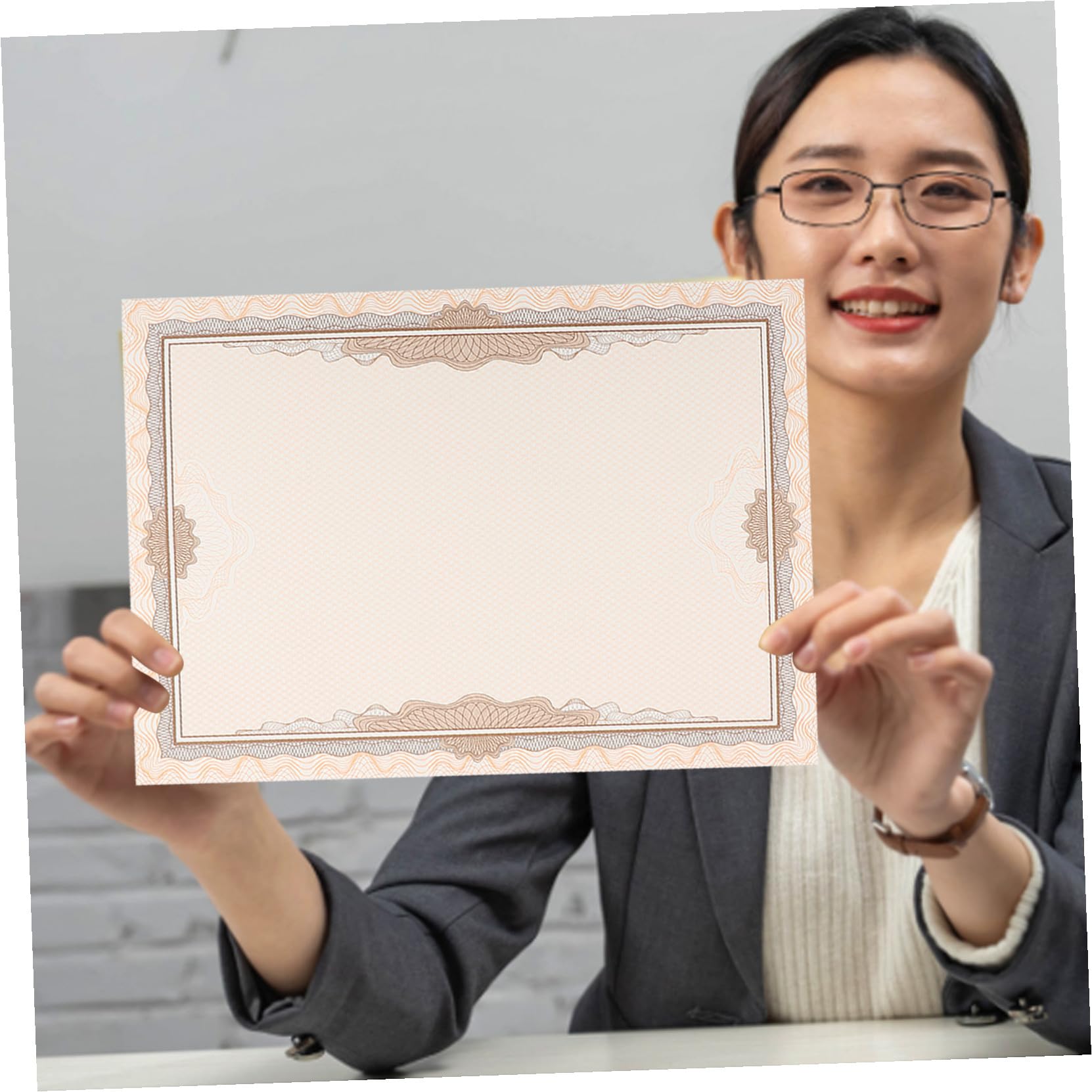 Papel de Diploma en Blanco 100 Hojas de Papel para Certificados