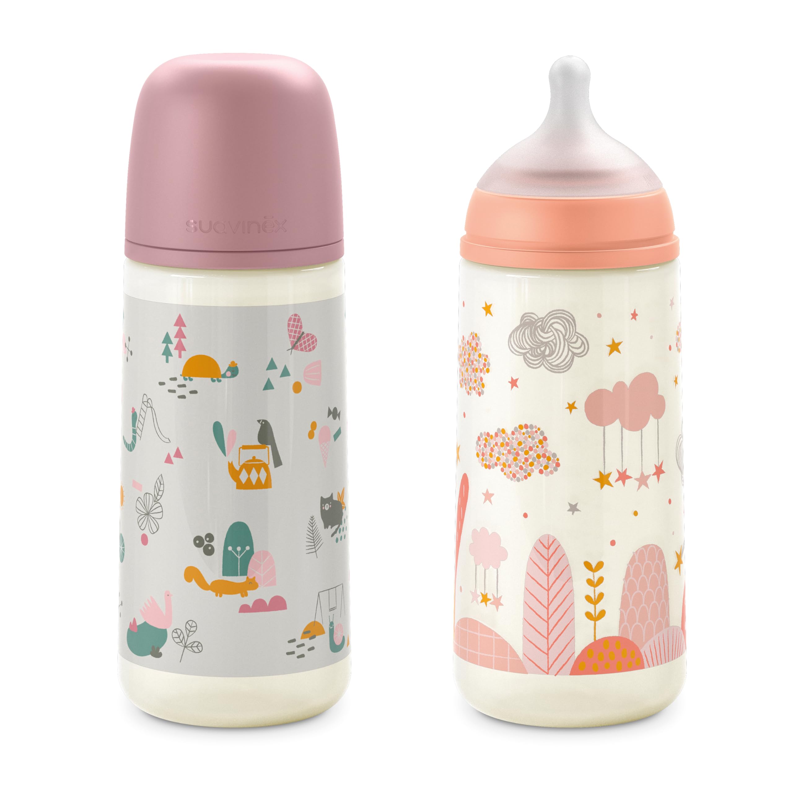 Suavinex, Biberón Anticólico de 360 ml con Tetina Fisiológica SX Pro de Silicona, de Flujo Denso (L), para Líquidos Densos, Apto Papillas Líquidas. Bebés +6 Meses. Birdies, Verde — view 10