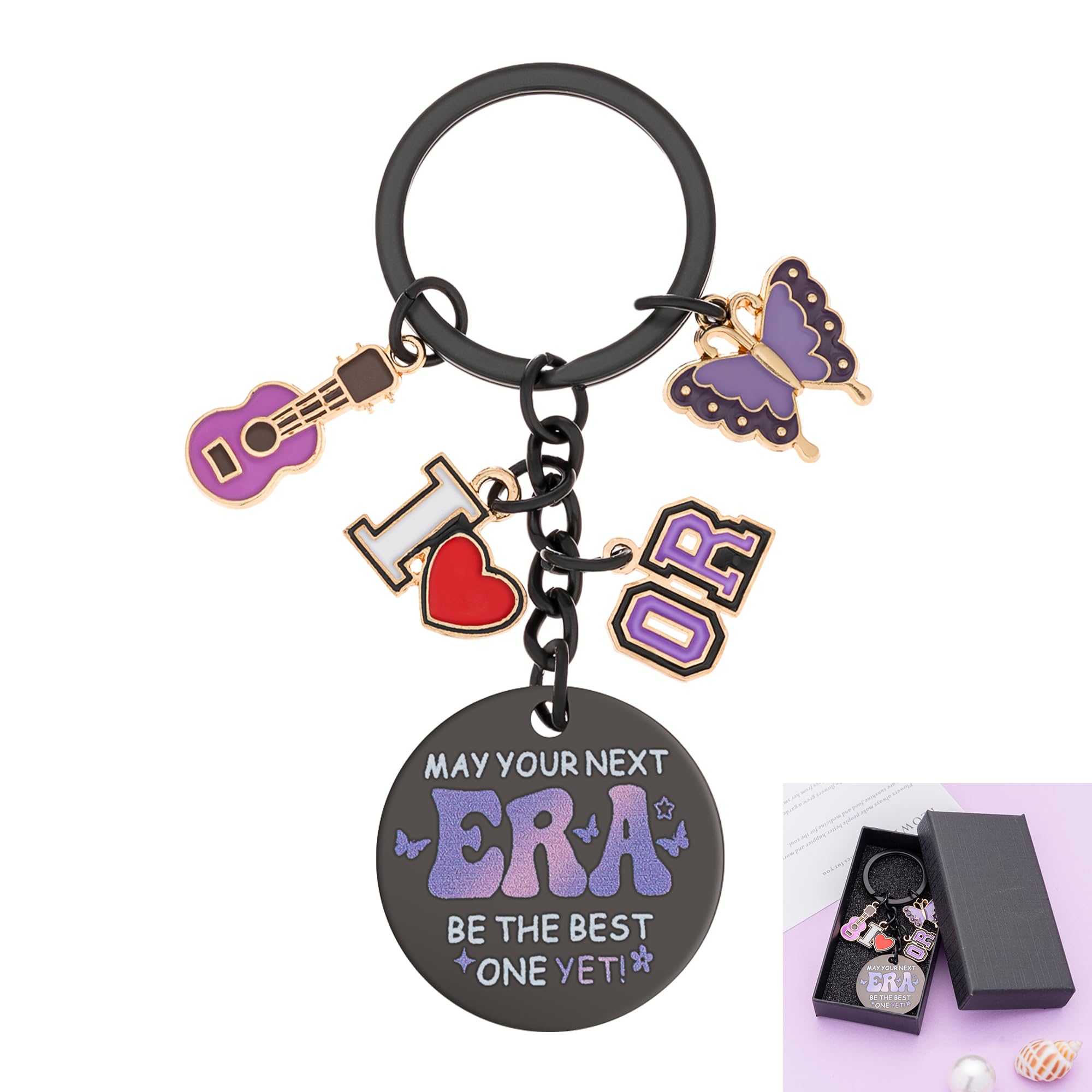 I LOVE OR POP Music Keychain Theme Gift For Fan Decorations |Cute Music Key chain Merch Party Favors Gift For Women Girls Kids Boy Adult/Pretty Quotes Stuff Key Ring