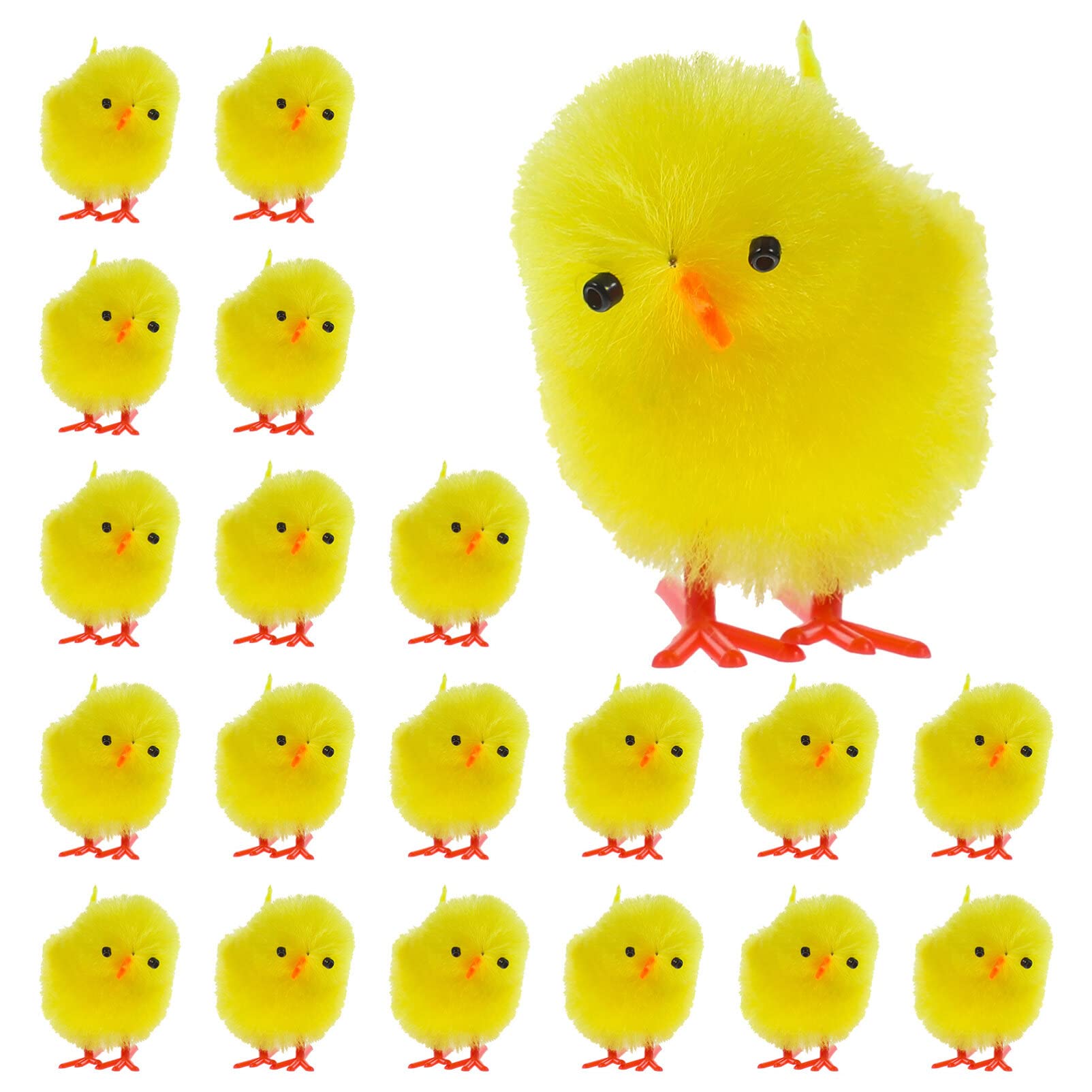 Gatuida 36Pcs Pollitos de Pascua, Pollitos De Peluche Relleno de Fiesta Decoración del capó de Pascua, Juguetes de Decoración de Pascua