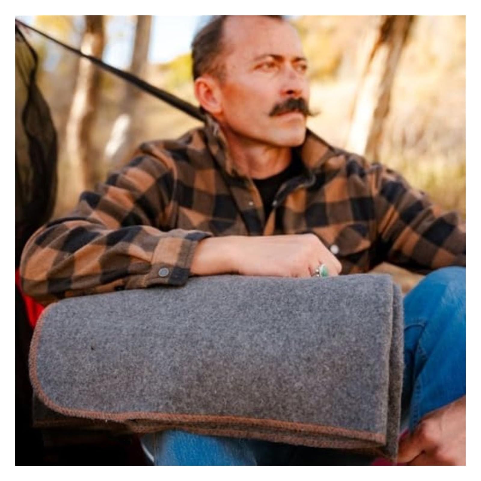 Coperta calda e spessa, lavabile, ideale for campeggio, stadio, picnic, auto da viaggio e kit di sopravvivenza Bushcraft