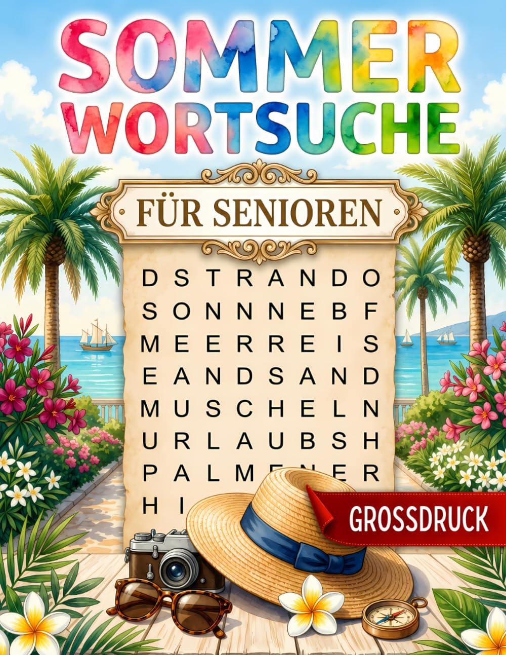 Sommer Wortsuchrätsel für Senioren: Gedächtnistraining, das Spaß macht – 100 Rätsel in großer Schrift zur Entspannung & Beschäftigung