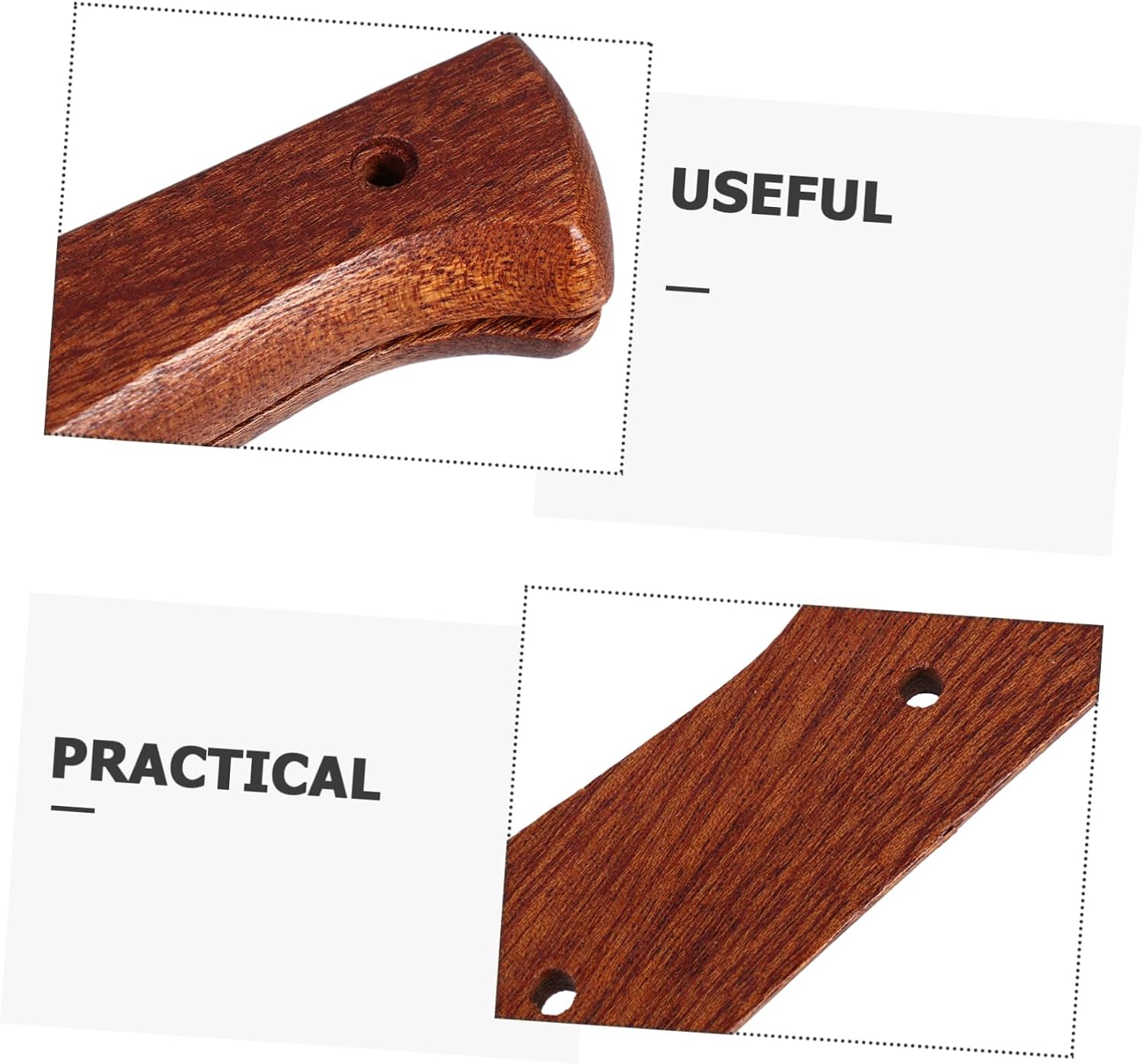 Wooden Vegetable Knife Handle Replacement, 1 Pair Sapele Anti-skid Grip