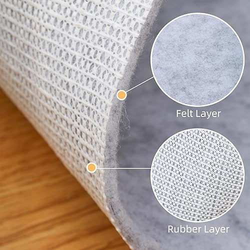 Miniatura 6 de Almohadilla antideslizante para alfombra, almohadillas de goma natural de 14 de pulgada de grosor, almohadilla de agarre para alfombra de fieltro,