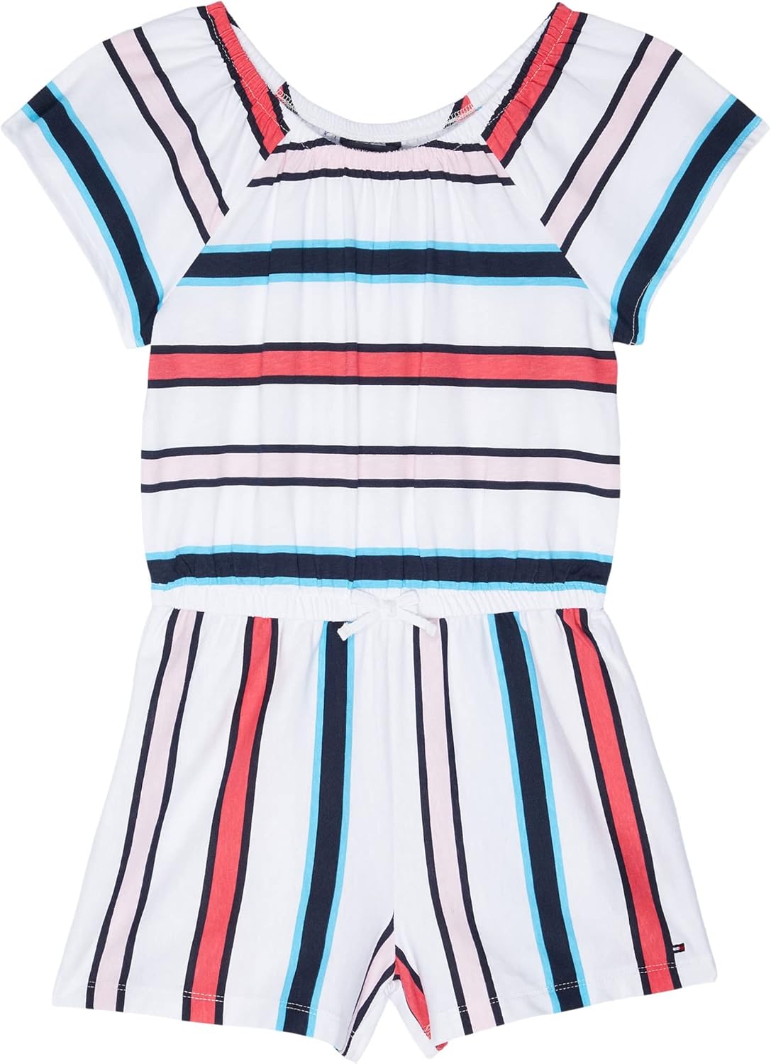 Tommy Hilfiger girls Sleeveless Cinched Waist Knit Romperromper 2T White Roadmap