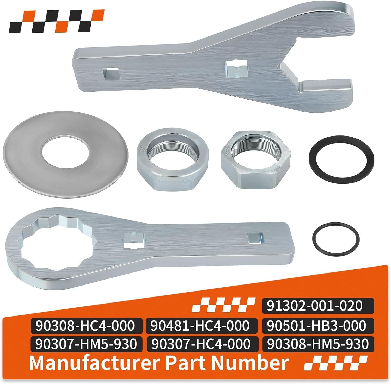 41mm Rear Axle Nut Wrench Tool Set & Axle Nut Washer Seal For Honda FourTrax 200 300 TRX200 TRX300 1988-2000 90308-HM5-930