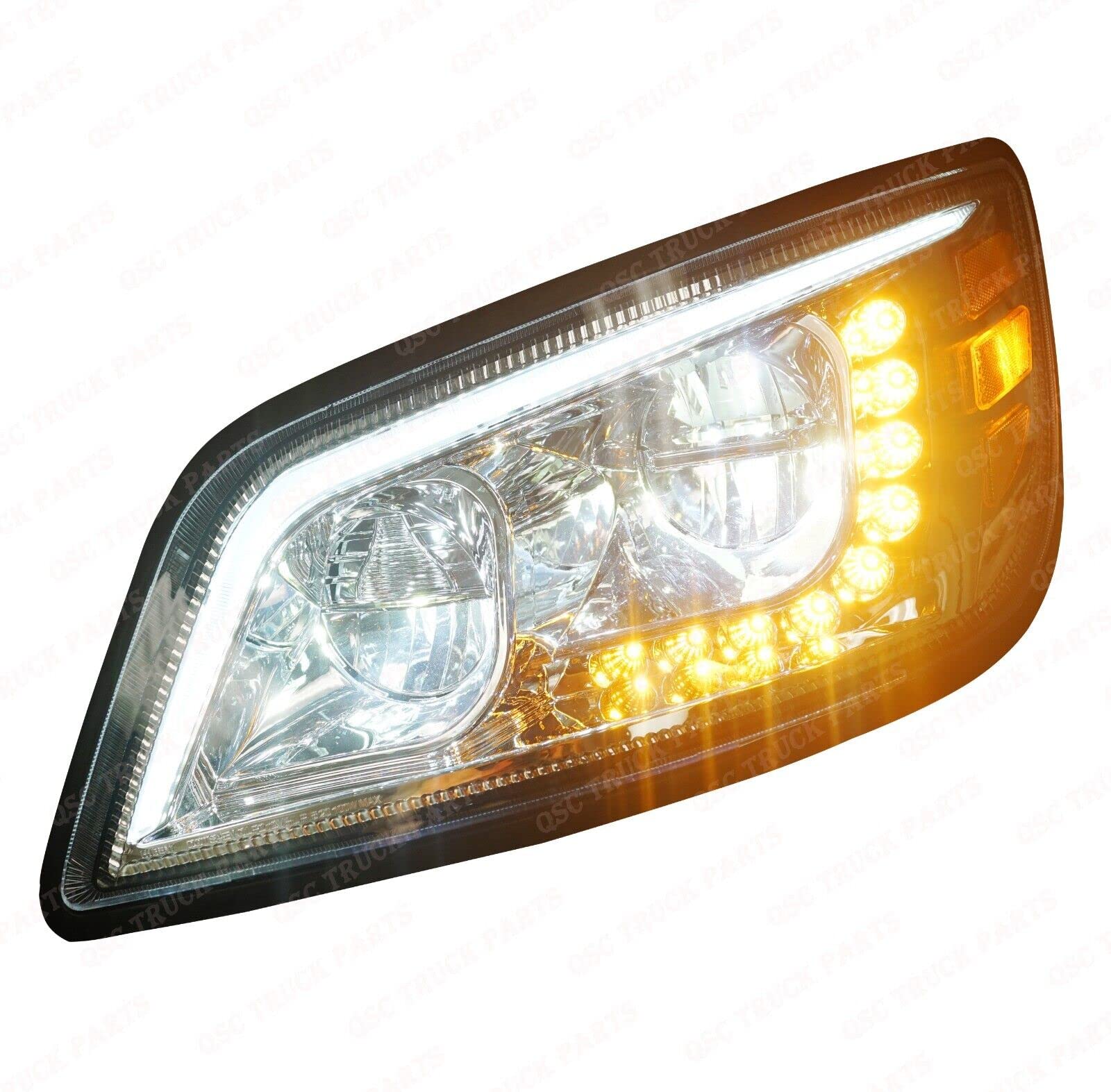 Amazon.com: QSC Truck Parts Full LED Chrome Performance Headlight