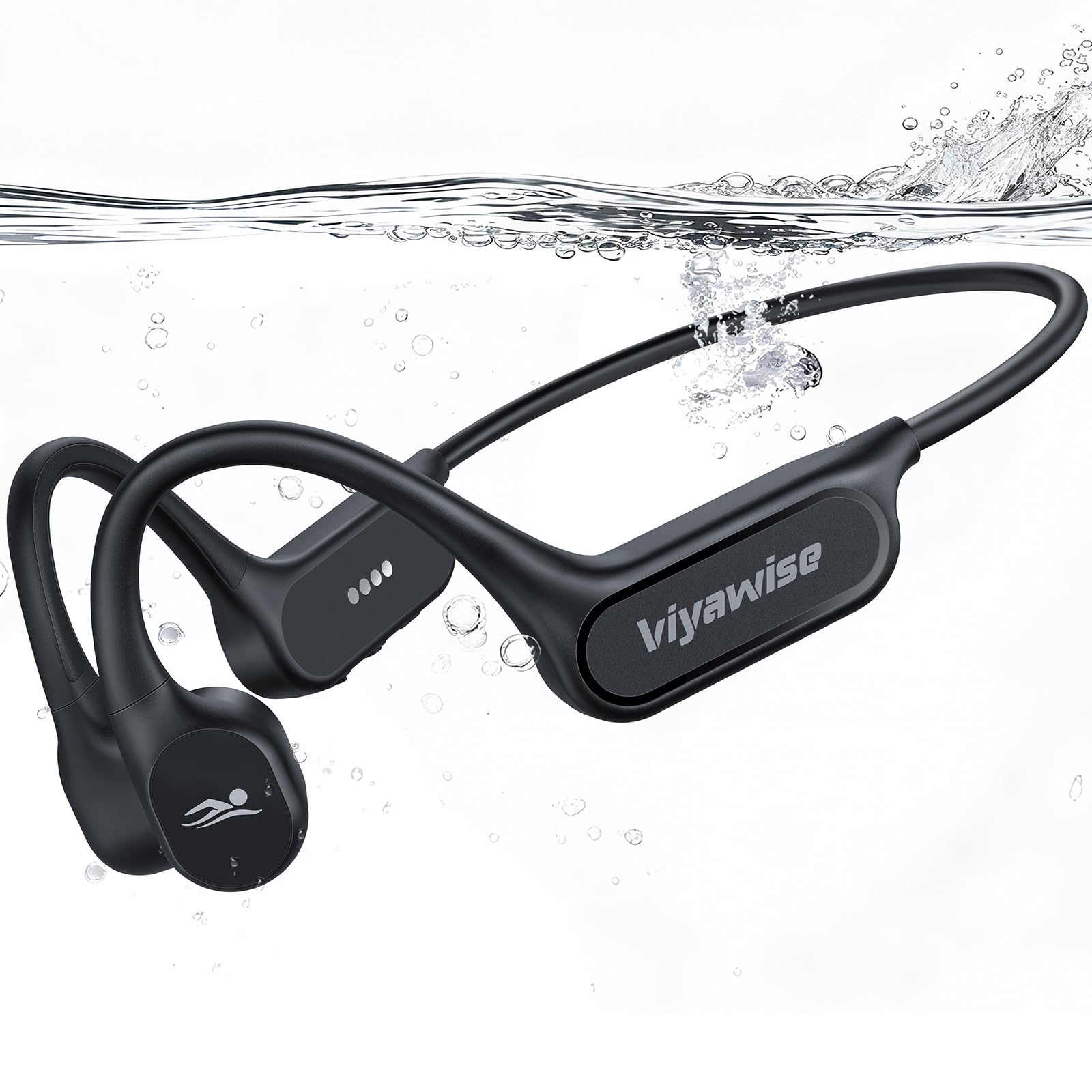 Belife B11 Bone Conduction Headphones, IP68 Waterproof Earbuds for Swimming, 32GB & Bluetooth 6.0 Wireless Underwater Open Ear Headphones with Mic for Sport