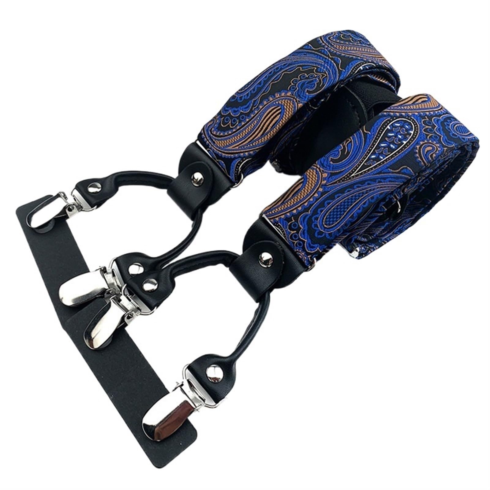 ERICAT Bretelles hommes femmes adulte cuir Y dos réglable élastique pantalon bretelles sangles ceinture fête de mariage (Color : BD-A14)