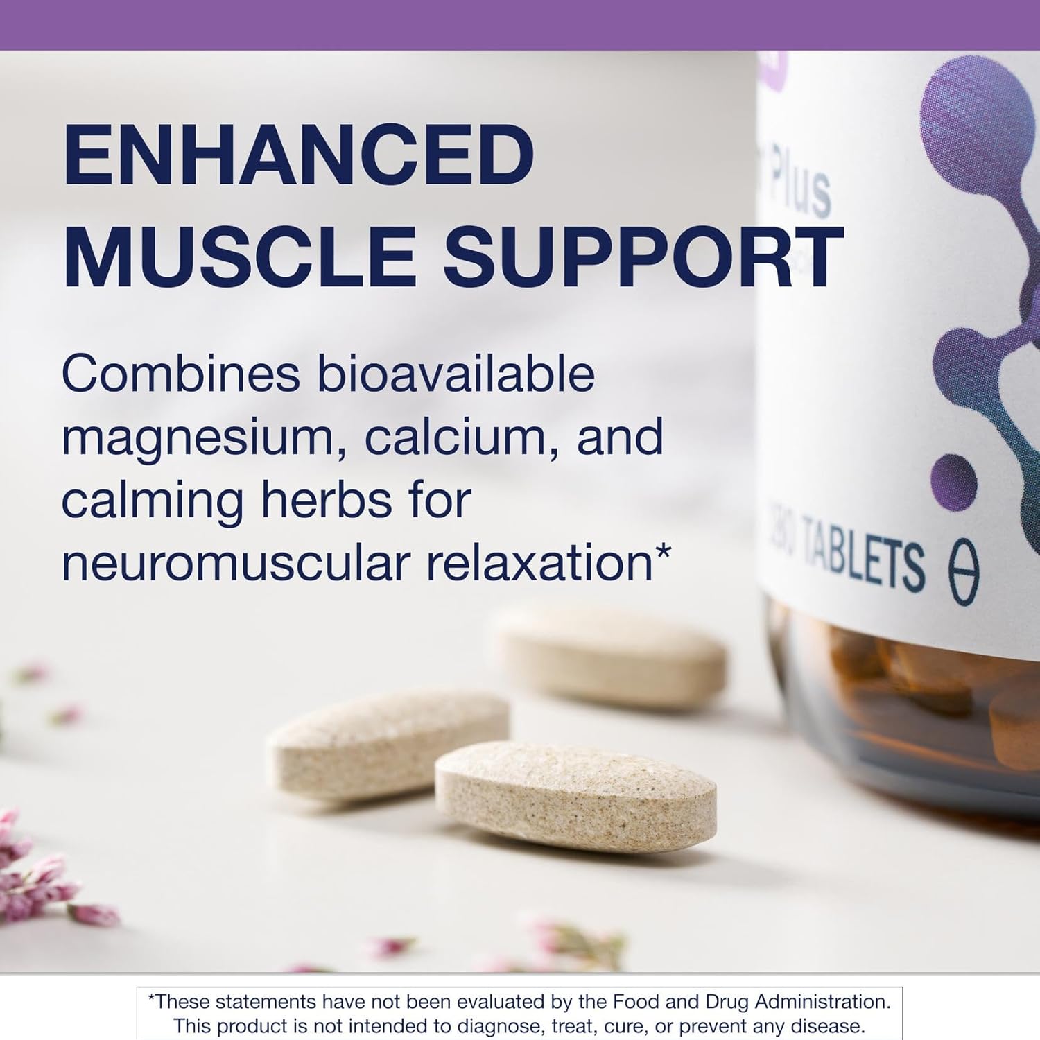 Metagenics MyoCalm Plus - Muscle Relaxation & Stress Support with Passionflower, Valerian, Lemon Balm, Magnesium & Calcium - Supports Sleep Quality - Non-GMO, Gluten-Free, Vegetarian - 180 Tablets