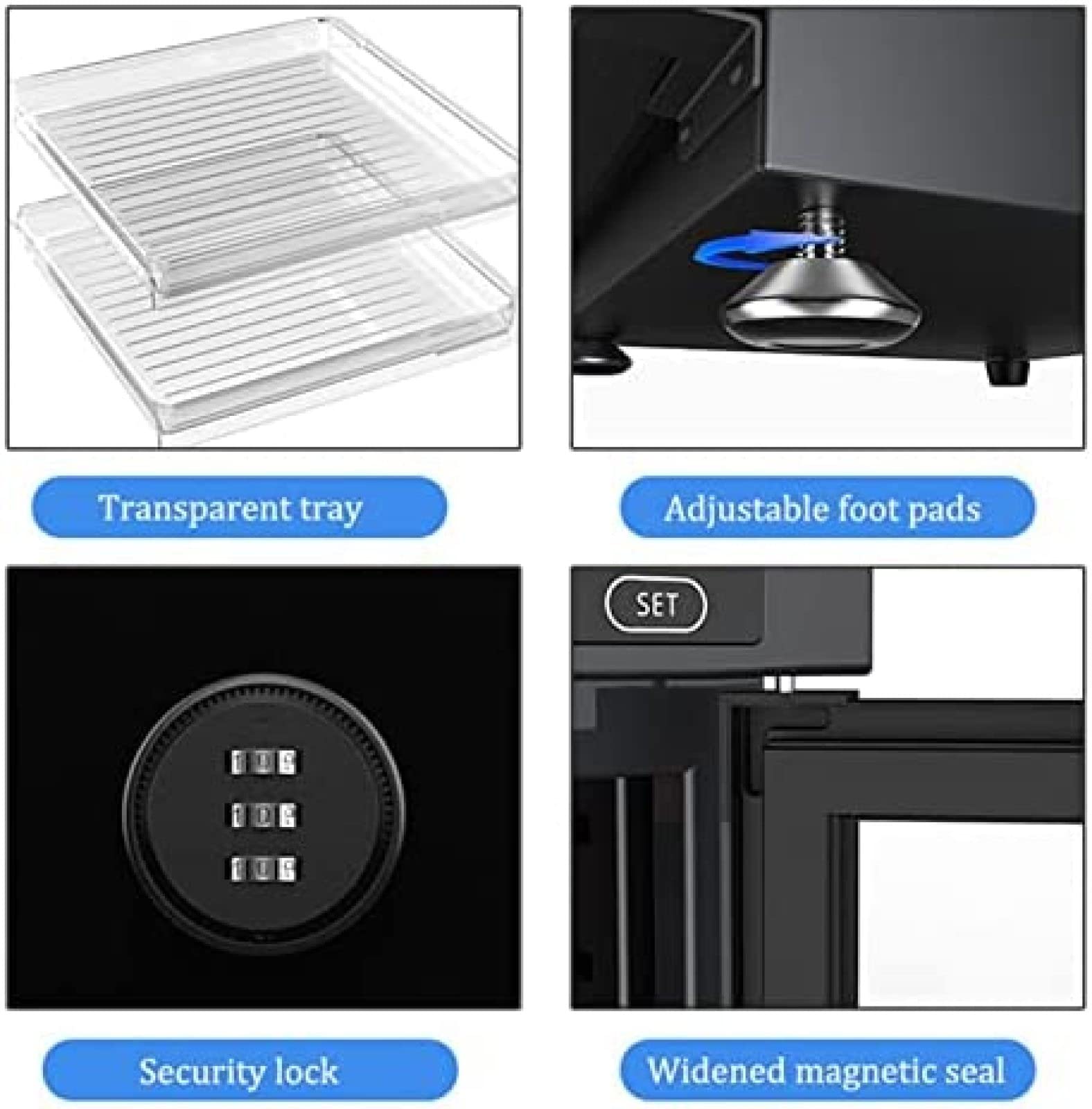 Armadio Asciutto Intelligente, Armadio di Deumidificazione Automatico Grande da 125 Litri, Obiettivo per Fotocamera da 105 Litri E Scatola A Prova di umidità per Attrezzature Fotografiche con Serr