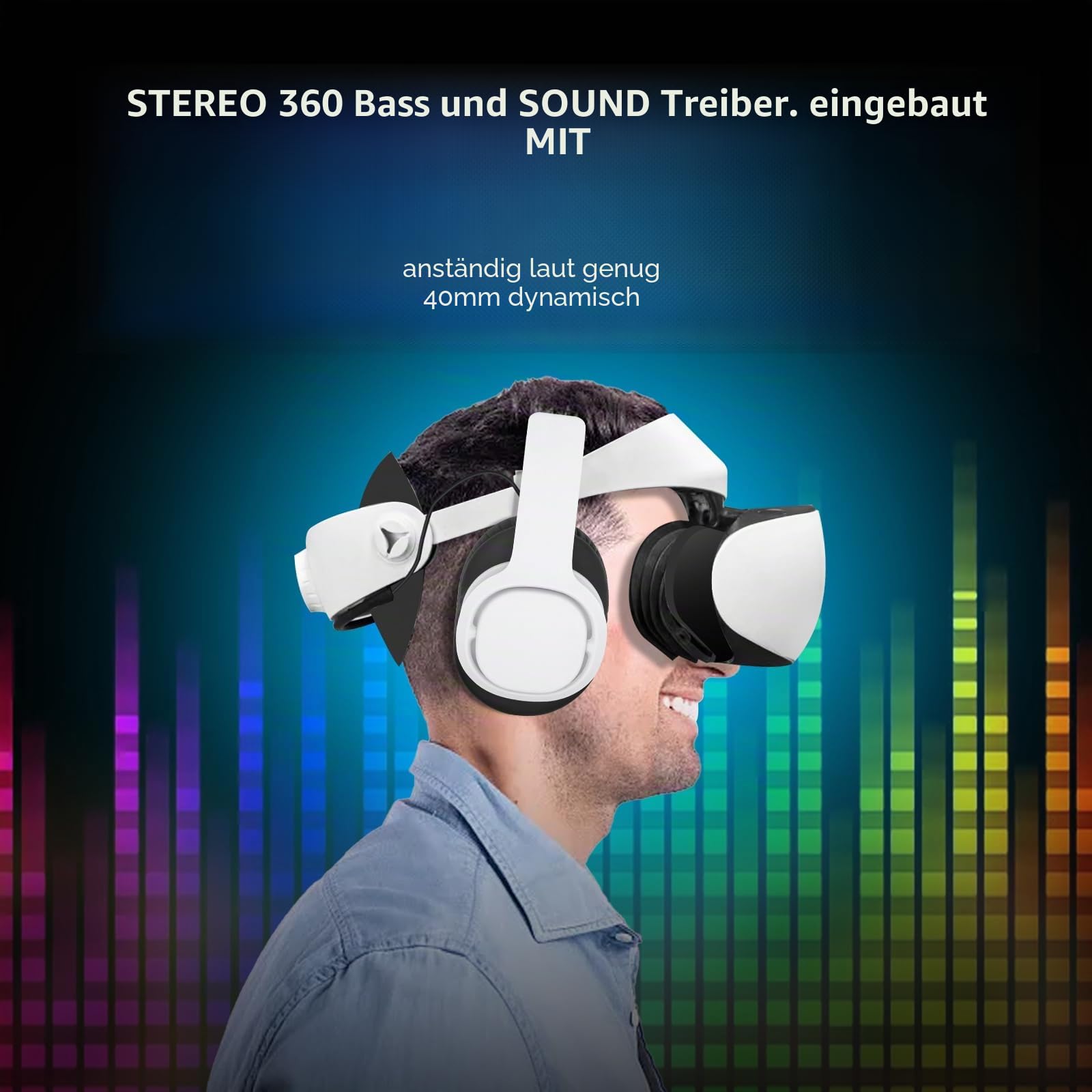 Globular Cluster PH2 Stereo VR Kopfhörer für PS VR 2 - Clip On Design - Sieht ordentlich aus mit Kabel-Router - bequemer als In-Ear Buds (75mm x 90mm Ohrenschützer, Weiß)