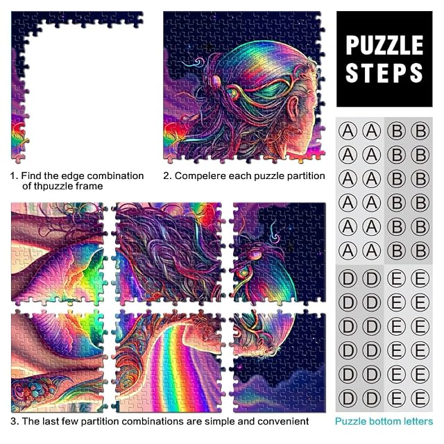 Foto 2 de 4 de Rompecabezas para Adultos espíritu Arco Iris 1000 Piezas Rompecabezas para Adultos y niños Rompecabezas…