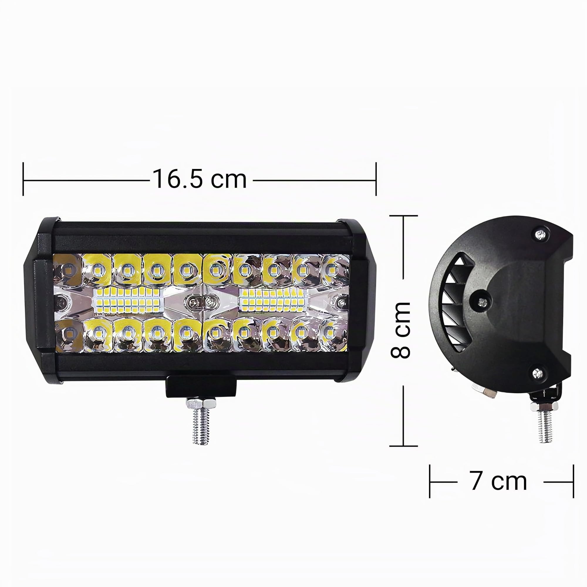 Retoo Foco LED Trabajo Exterior 120 W 12 V 40 LED Impermeable Faros Auxiliares Moto Off Road