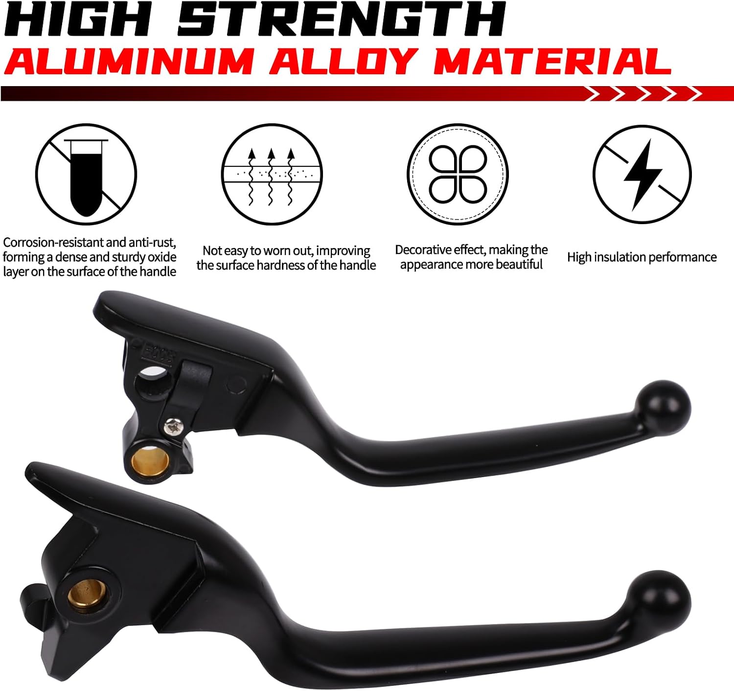 Motrocycle Brake Clutch Lever Control Hand Levers Set for Harley Softail Breakout Fat Boy Deluxe Heritage Classic FLS Slim Street Bob 2015-2023 Replacement Accessories Parts Chrome