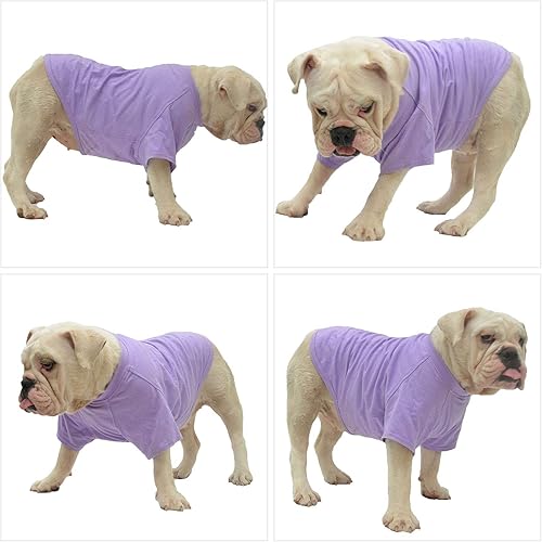 Miniatura 9 de Lovelonglong 2019 - Ropa para mascotas, Disfraces para Perro, Ropa Camisetas en blanco para Perros Grande Medianos Pequeños 100% Algodón 18 Colores,