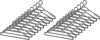 Slim Sure-Grip Hangers with Swivel Hook - White and Gray - Set of 20