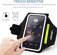 Vista 3 de Brazalete para teléfono celular con bolsillo con cremallera, soporte para iPhone 16 Pro Max/15/14 Pro Max/13/12/11 Pro Max/XS/XR, Galaxy S20 S10