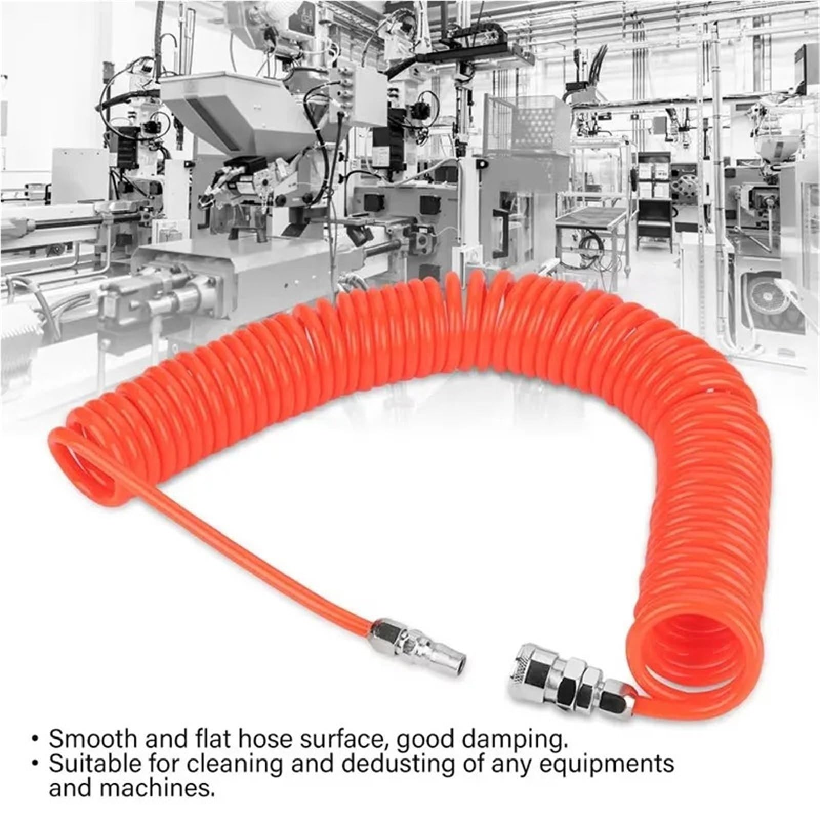 1pc Pneumatic Tools Hose Spiral Pipe Air Compressor Hose Air Compressors Outer Diameter(12M)