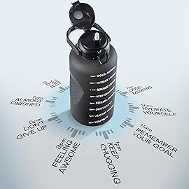 YOU GOT THIS LIVING Motivational Water Bottle with Straw & Handle,One Gallon Water Bottle 128 oz/3.8L,Reusable Water Jug, Achieve All-Day Hydration SpillProof, BPA FREE