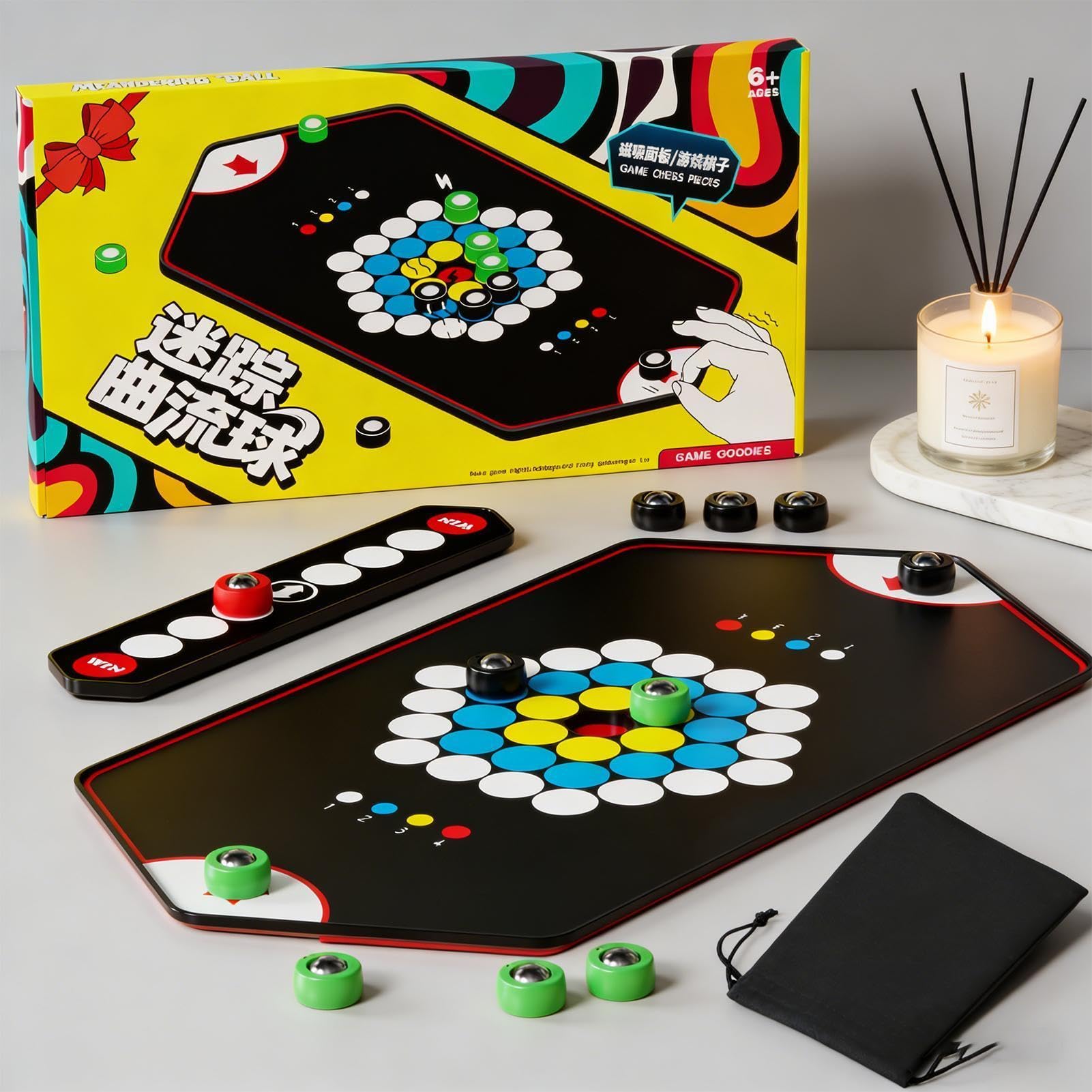 Magneticspiel Strategiespiel für Zwei Spieler | Brettspiel für Kinder für Unterwegs, Tisch, Schule, Zuhause & Partys
