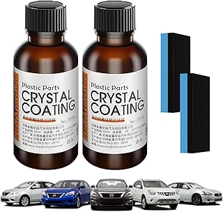 Yicengy 2Pcs Car Plastic Plating Refurbishing Agent, Car Plastic Plating Refurbishing Agent, Crystal Coating for Cars Plastics Parts, Nano Coating Agent for DIY, Automotive(30ml*2)