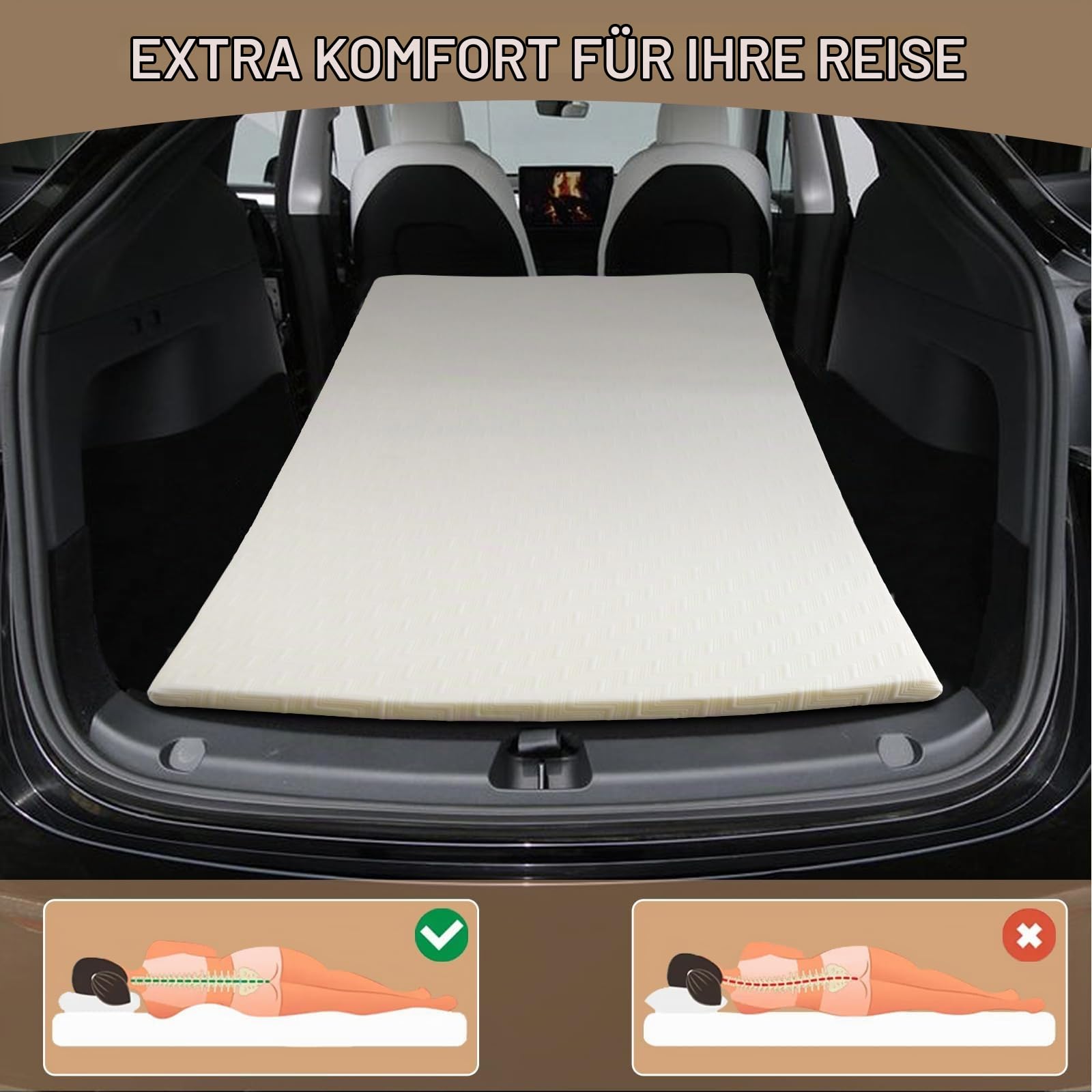 KAIHAOWIN Rollbar Camping Matratze (100 x 200 cm), Campingmatratze Schaumstoff, Klappmatratze mit Tragetasche, Futon Matratze für Camping, Reisen, Zelt, Auto, Boden und Gäste
