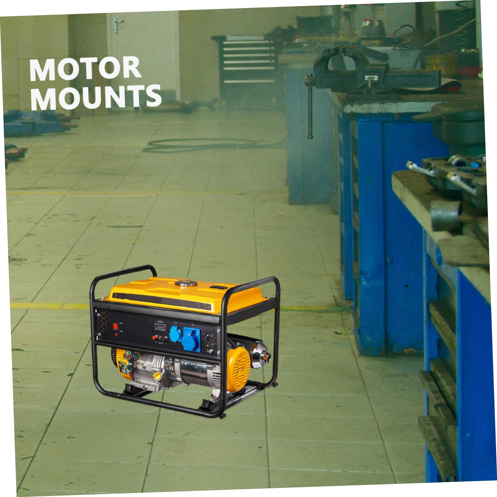 Supporti Motore Antivibranti 4 Pezzi 188f 190f in Ferro e Gomma | Neri, per Motore Generatore Diesel 2kw-3kw, Ricambio Riduzione Vibrazioni