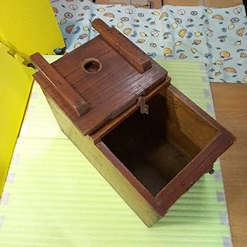銭箱　木製　収納箱　アンティーク　レトロ　古民具　賽銭箱　木箱　古道具　湯銭箱 Amazon.co.jp: 銭箱 木製 収納箱 アンティーク レトロ 古民具 賽銭箱