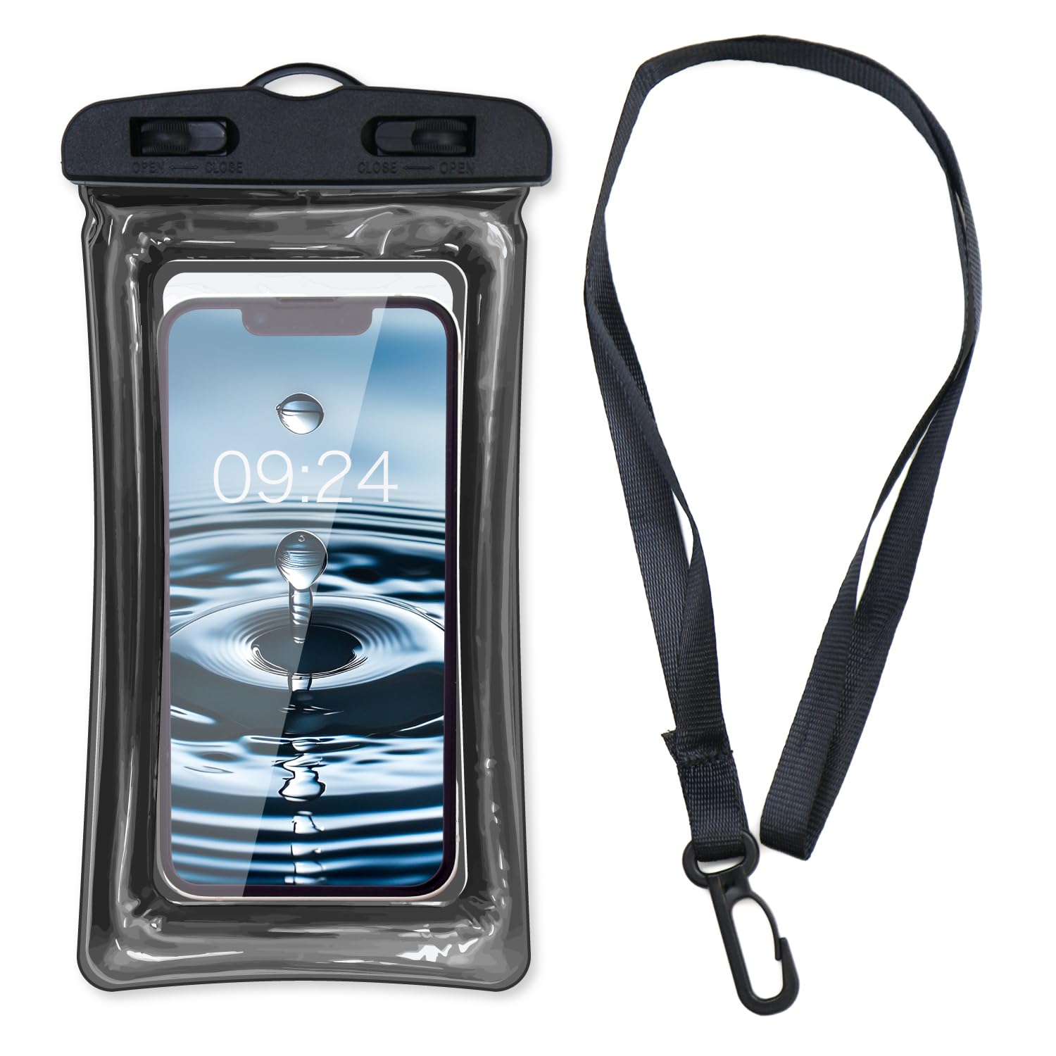 Amazon.co.jp: スマホ 防水ケース 【ブラック 水に浮くタイプ