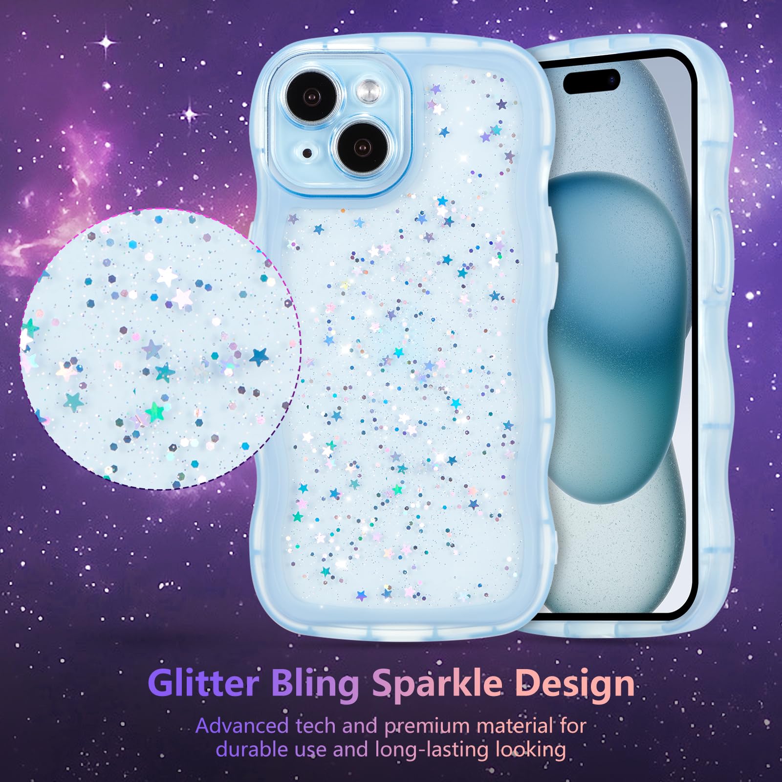 ZTOFERA Case For IPhone 11, Cute Curly Wave Frame Daisy Pattern Liquid