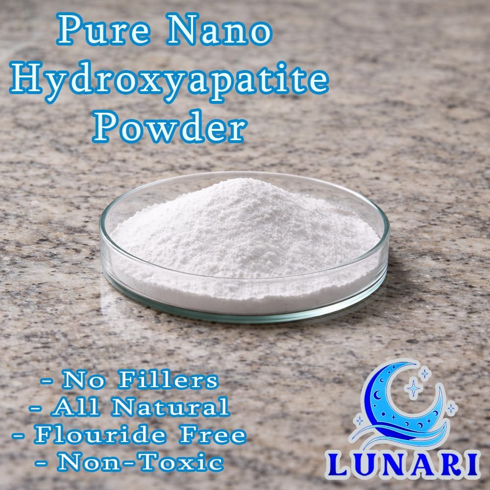 100% Pure Nano Hydroxyapatite Tooth Powder – Enamel Remineralization Support, Fluoride-Free Toothpaste Additive for Sensitivity & Cavity Defense, Pure HAp Powder 30g