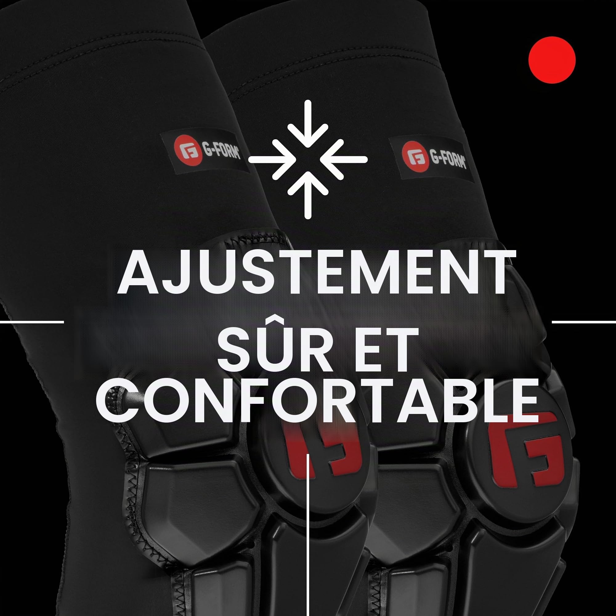 G-Form Pro-X3 Coudières, Triple Matte Black, Youth L/XL | avec Dirt Bike et Mountain Bike, Accessoires vélo