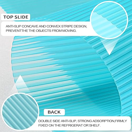 Miniatura 5 de Shinywear - 16 revestimientos para estantes lavables para refrigerador, antideslizantes, tapetes para estantes de vidrio, forros para refrigerador