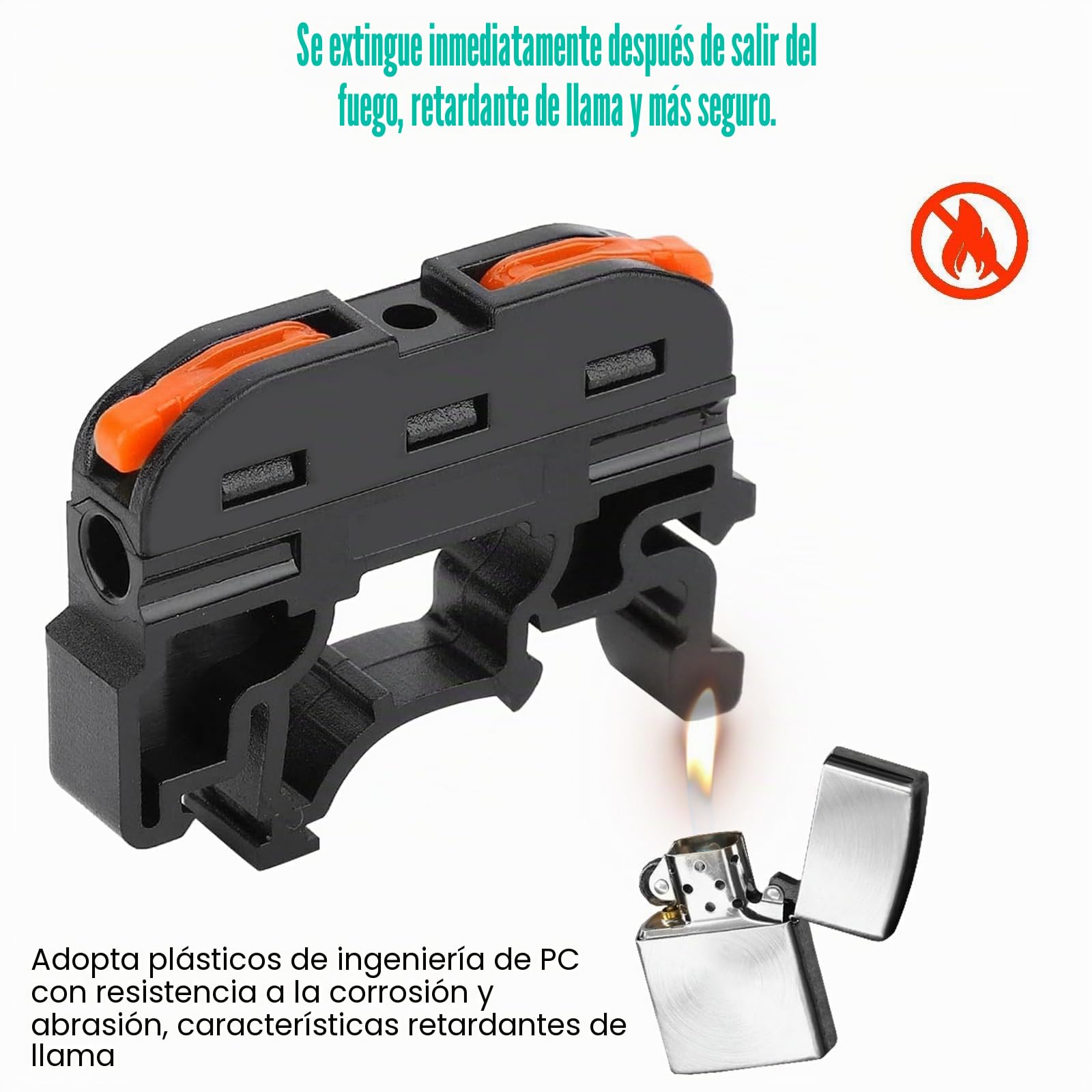 60 Piezas Conectores Electricos Rapidos Carril Din, Empalmes Cables Electricos, PCT-211 Bornas de Conexion Electrica, Terminales Electricos, Clemas Electricas Rapidas, para Cableado Rápido