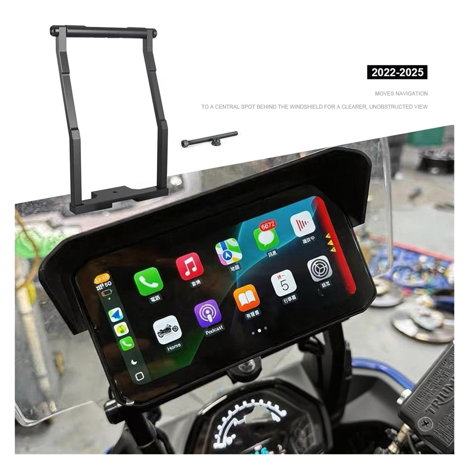 Supporto Per Per Telefono Con Staffa Di Navigazione GPS In Alluminio CNC Per Moto Per Tiger Sport 660 2022 2023 2024 2025 Supporto Navigatore GPS Moto