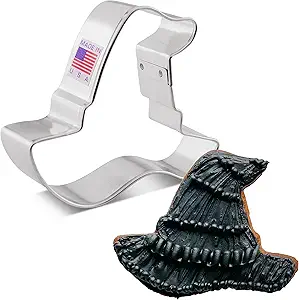 Ann Clark Cookie Cutters Witch Hat Halloween Cookie Cutter, 3" Made in USA