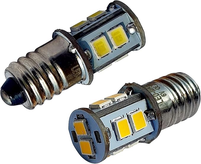 E10 LED 6V 10xSMD Lampe Birne Schraubsockel Weihnachtsstern Leuchtstern Faltstern Adventstern warmweiß 2600K (2)
