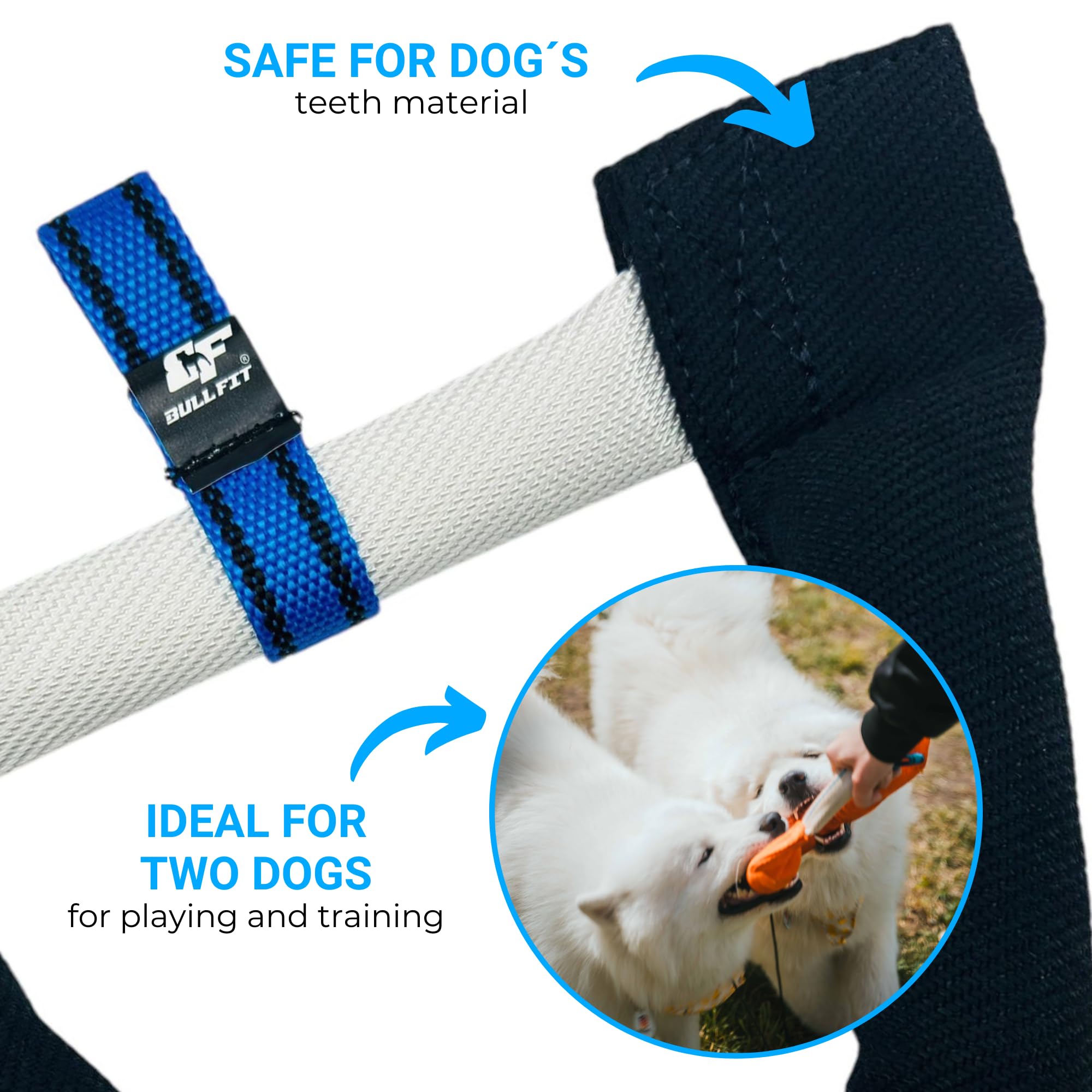 Bull Fit Horseshoe Teething Sausage for Dogs 30 cm, Very Robust Dog Toy for Training Tug of War and Tug Games with Dog - Image 3