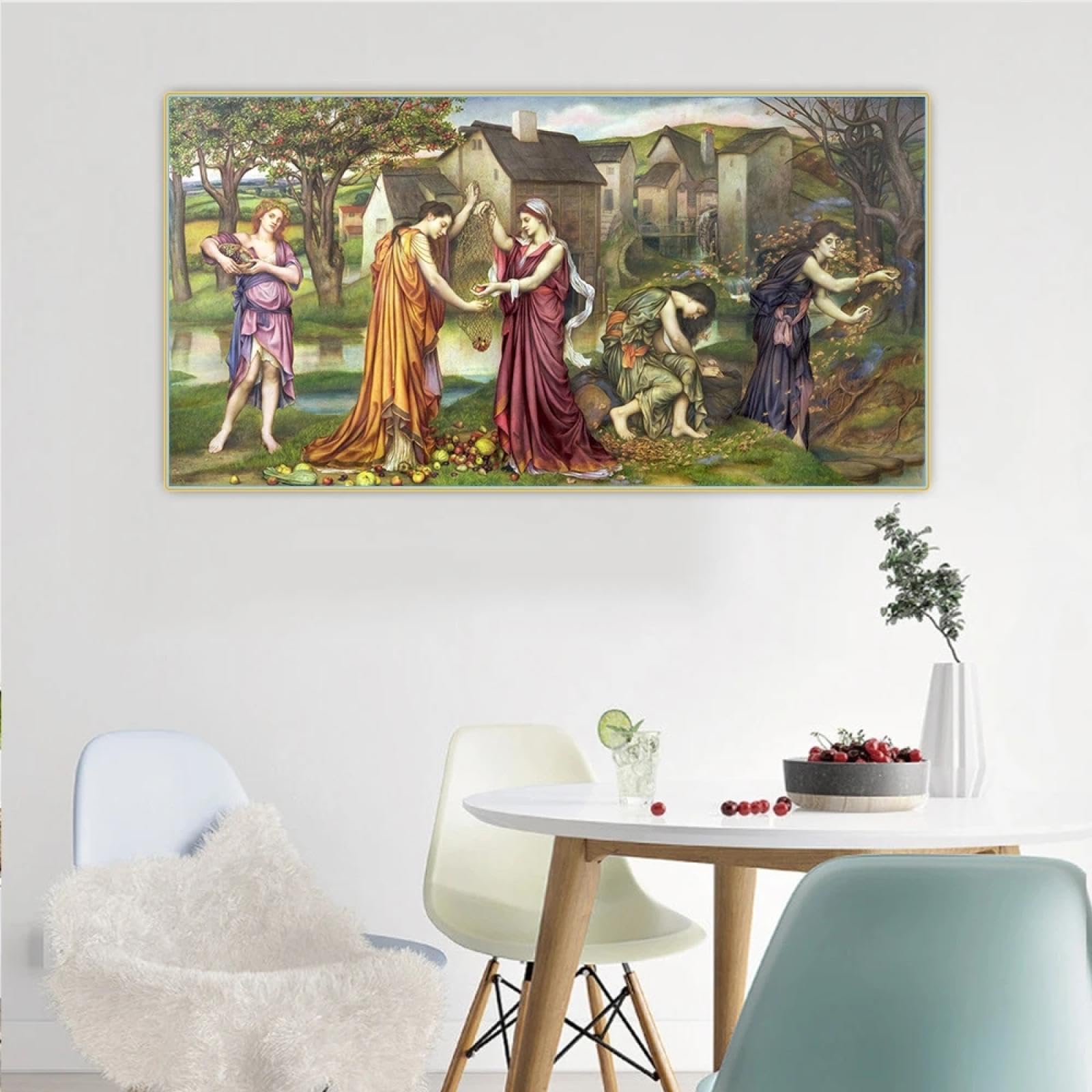 ytonghao Evelyn De Morgan The Cadence of Autumn 1905" Canvas Prints Oil Painting Picture Print Wall Artwork Decor Home Decoration 40x80cm Frameless